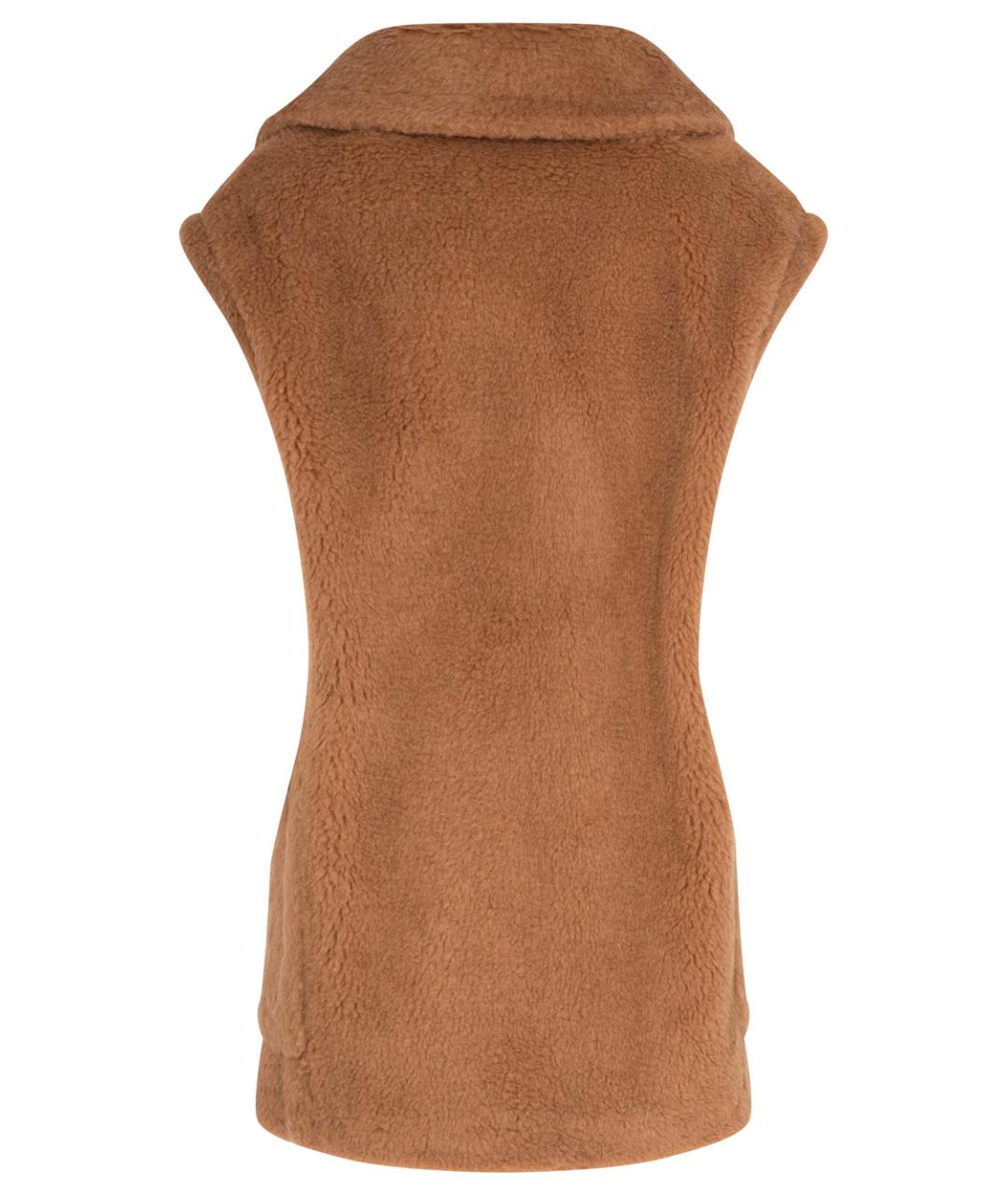 MAX MARA Коричневый шерстяной жилет, фото 2