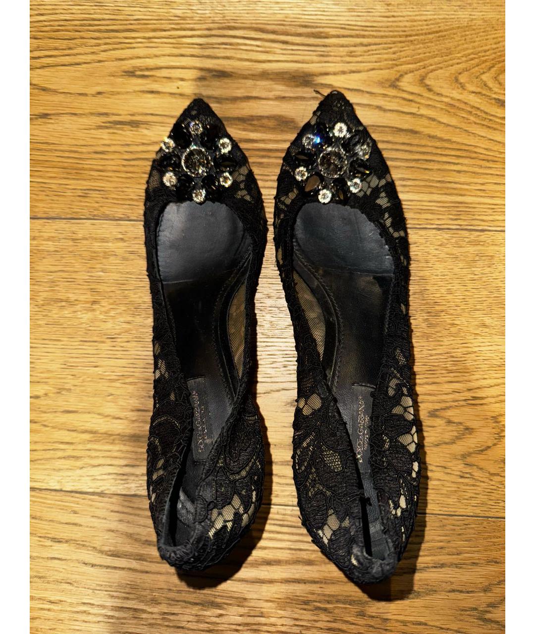 DOLCE&GABBANA Черные текстильные туфли, фото 3