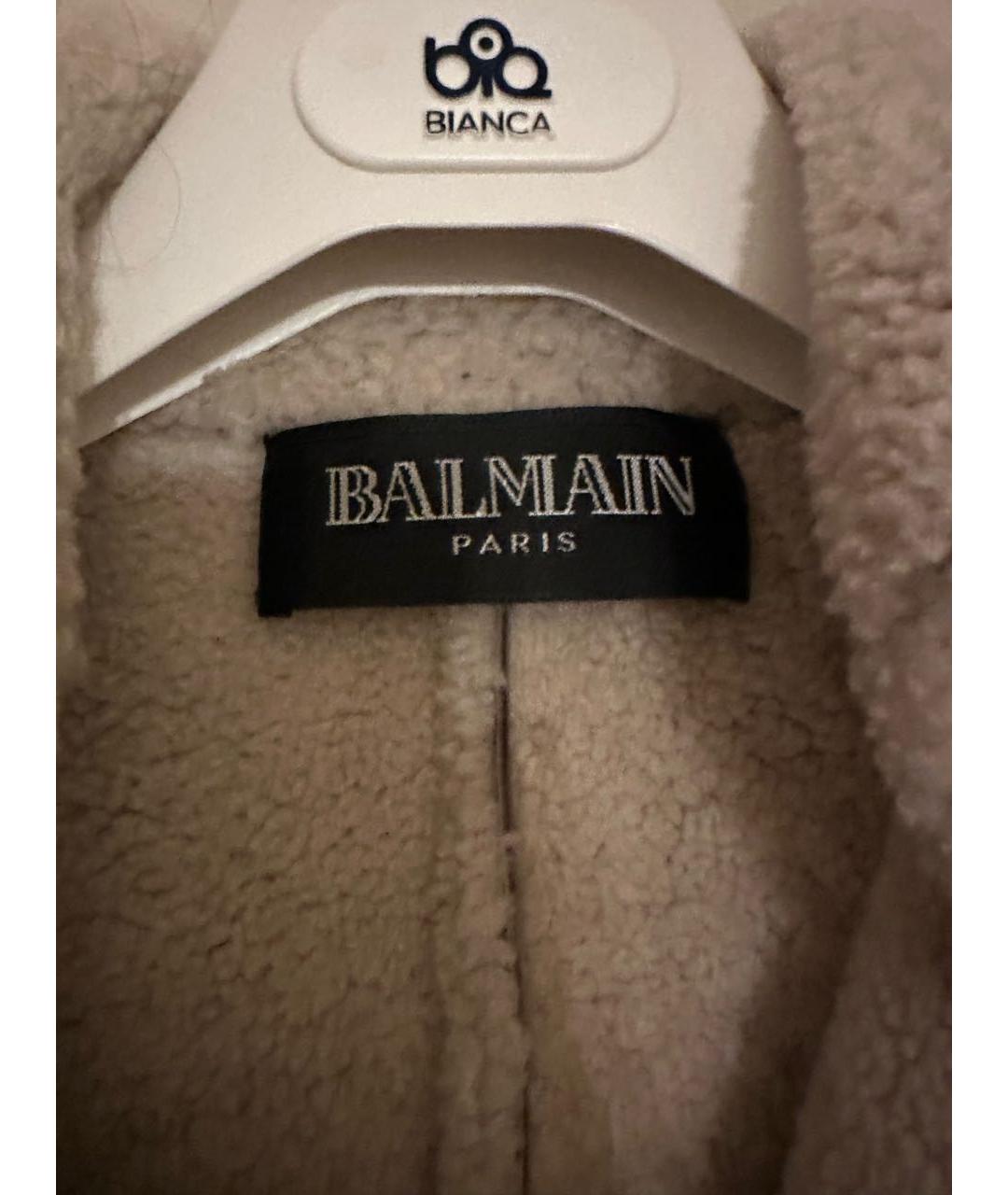 BALMAIN Коричневая замшевая дубленка, фото 3