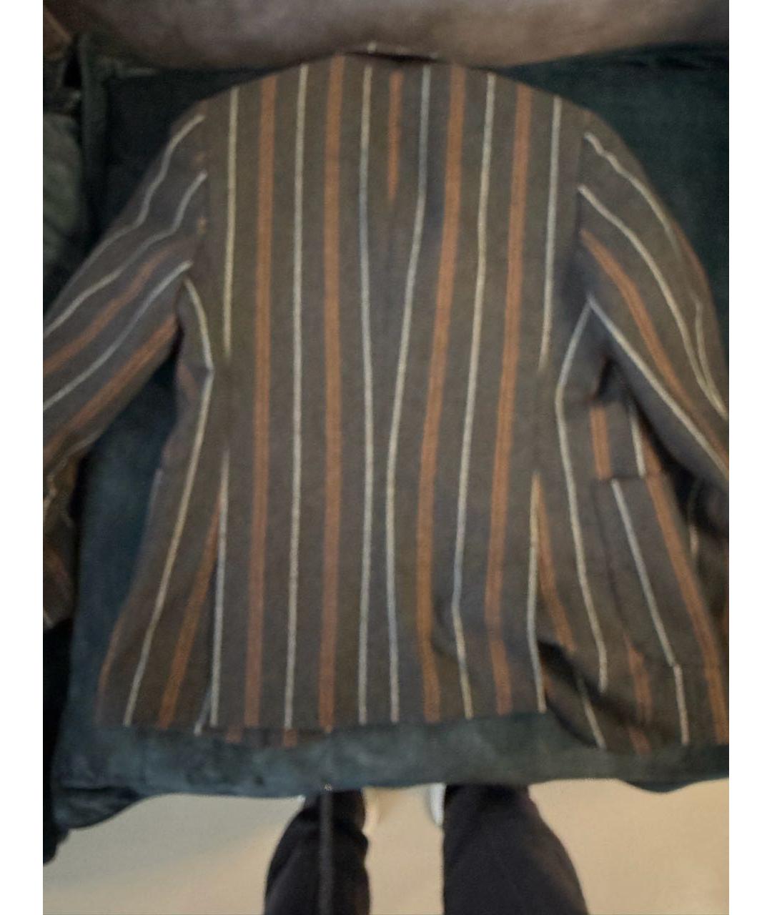 ALEXANDER MCQUEEN Серый шерстяной пиджак, фото 2