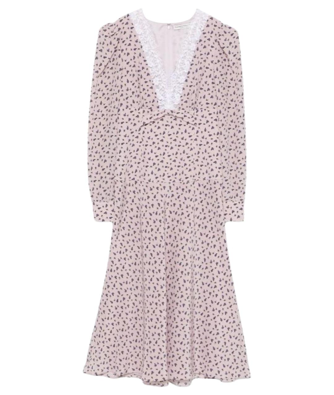 ALESSANDRA RICH Розовая шелковая футболка, фото 1