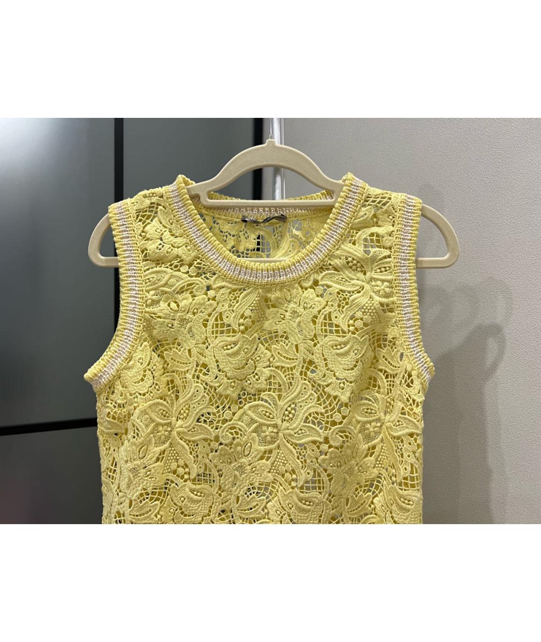 ERMANNO SCERVINO Желтое полиэстеровое повседневное платье, фото 2