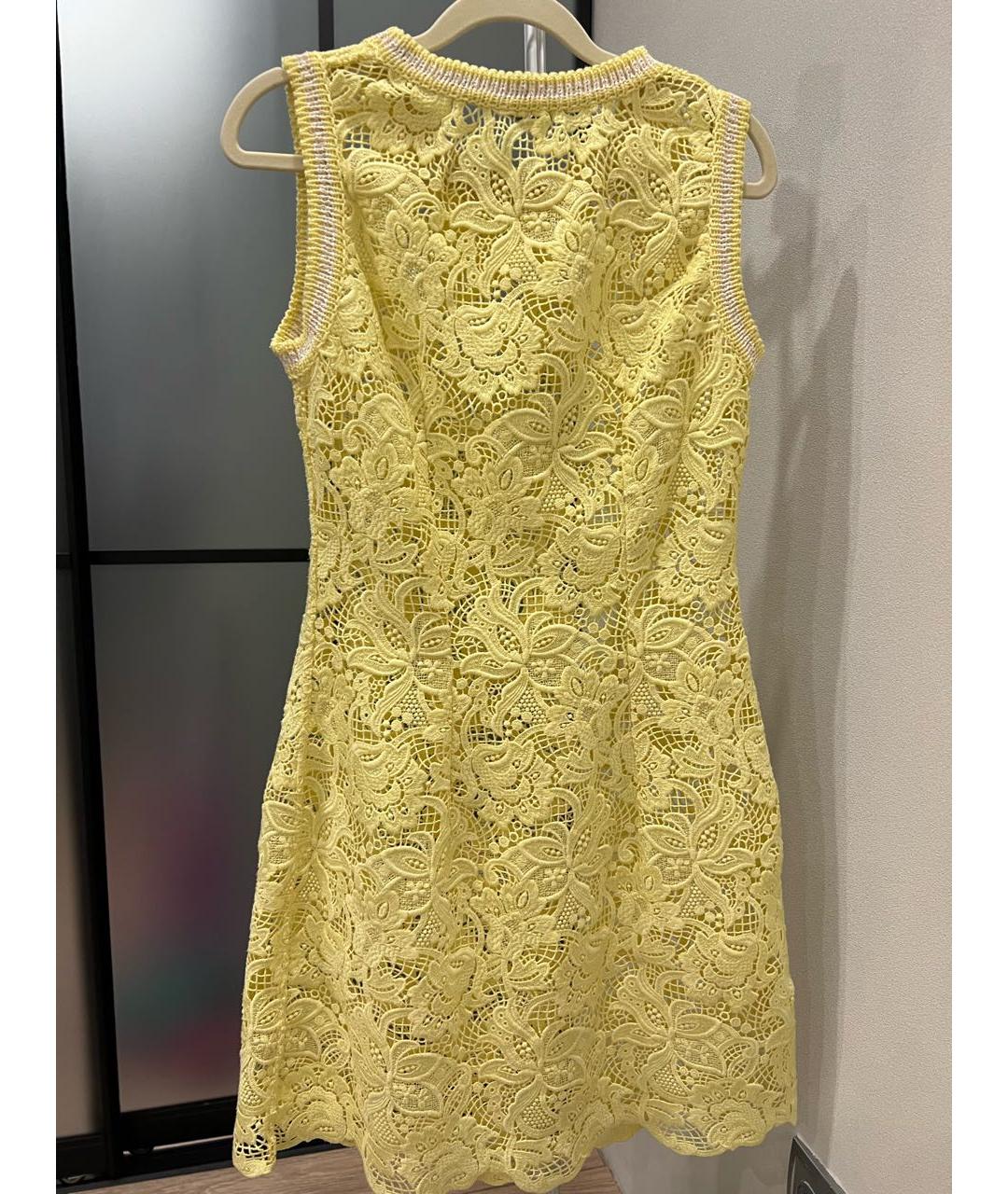 ERMANNO SCERVINO Желтое полиэстеровое повседневное платье, фото 3