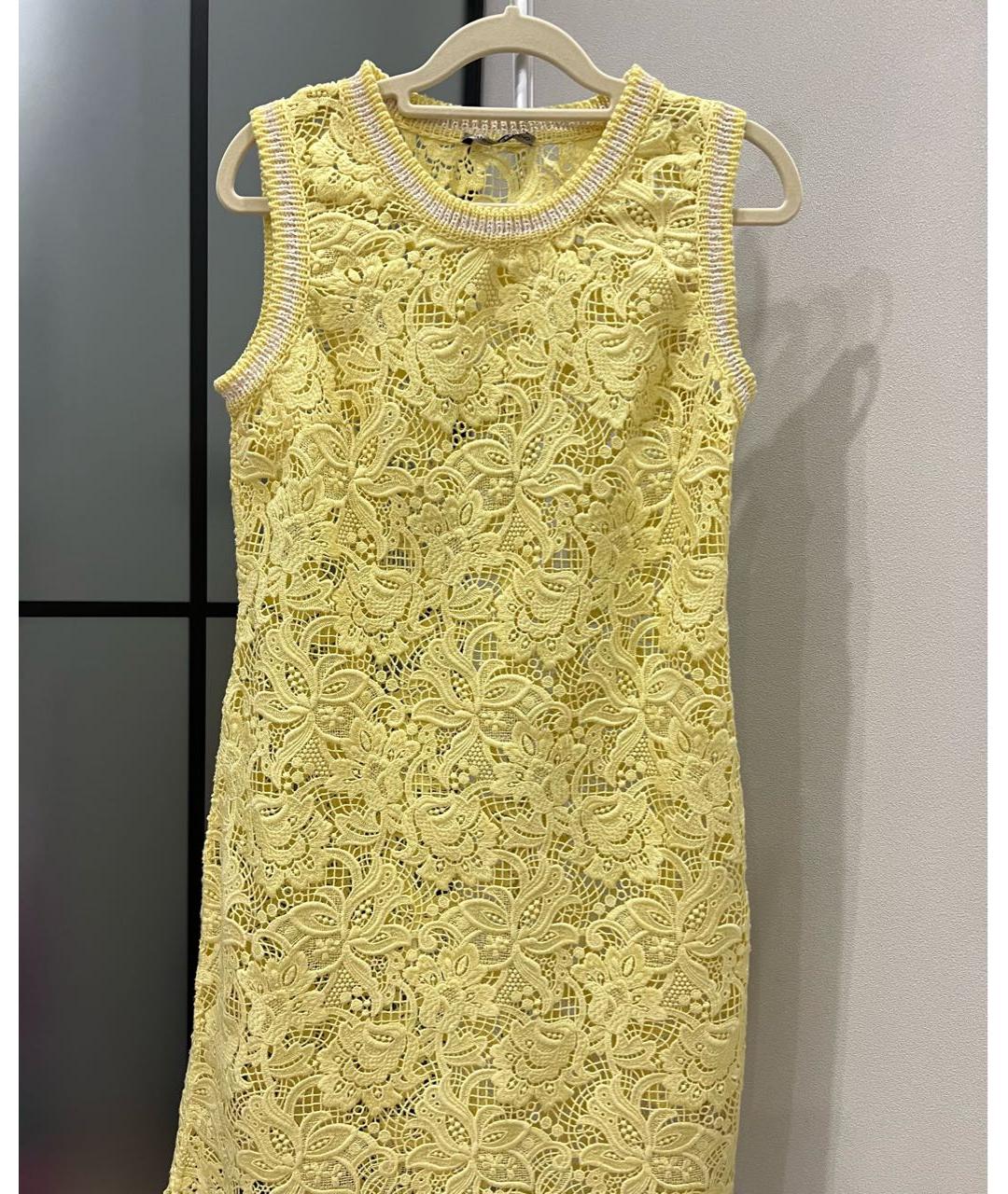 ERMANNO SCERVINO Желтое полиэстеровое повседневное платье, фото 5