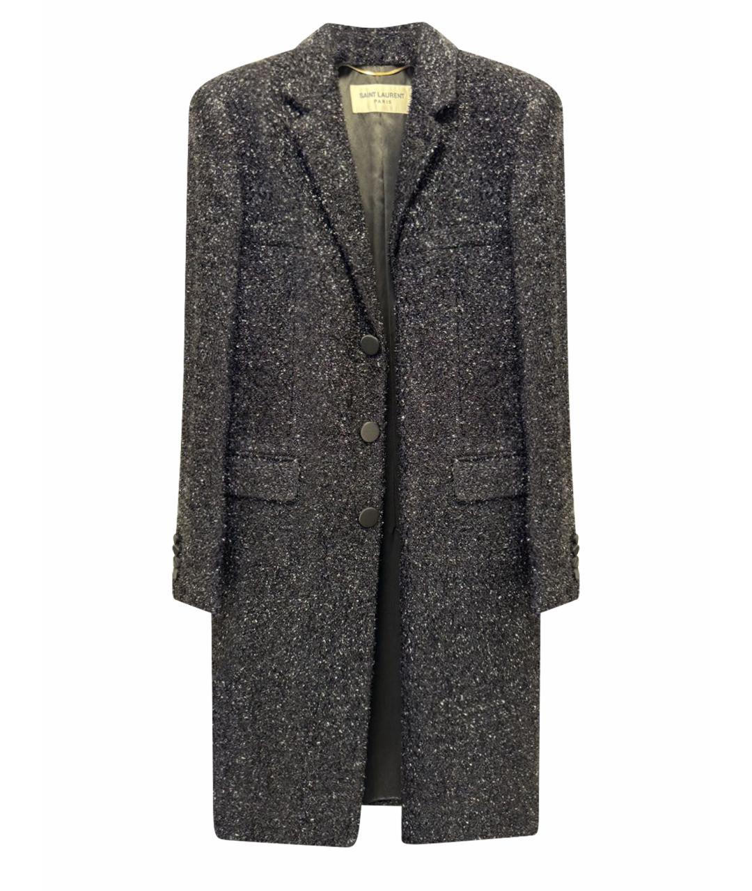SAINT LAURENT Черное пальто, фото 1