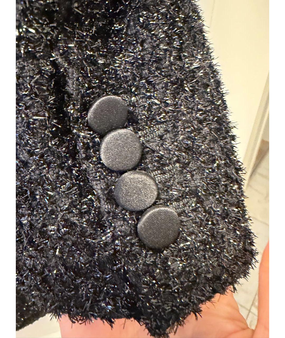 SAINT LAURENT Черное пальто, фото 4