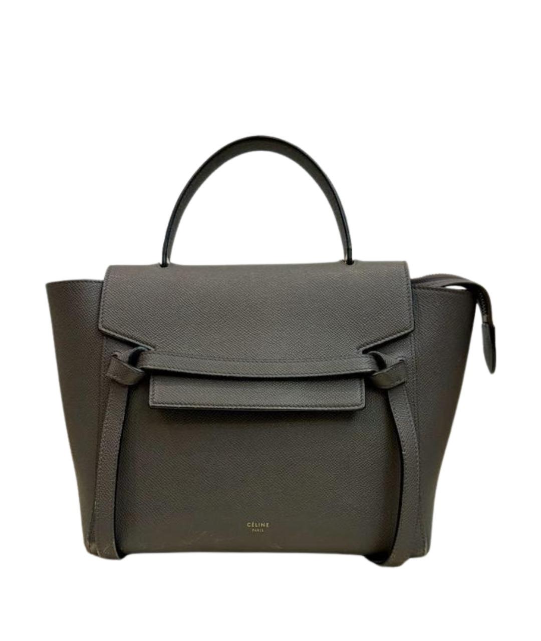 CELINE Серая кожаная сумка через плечо, фото 1