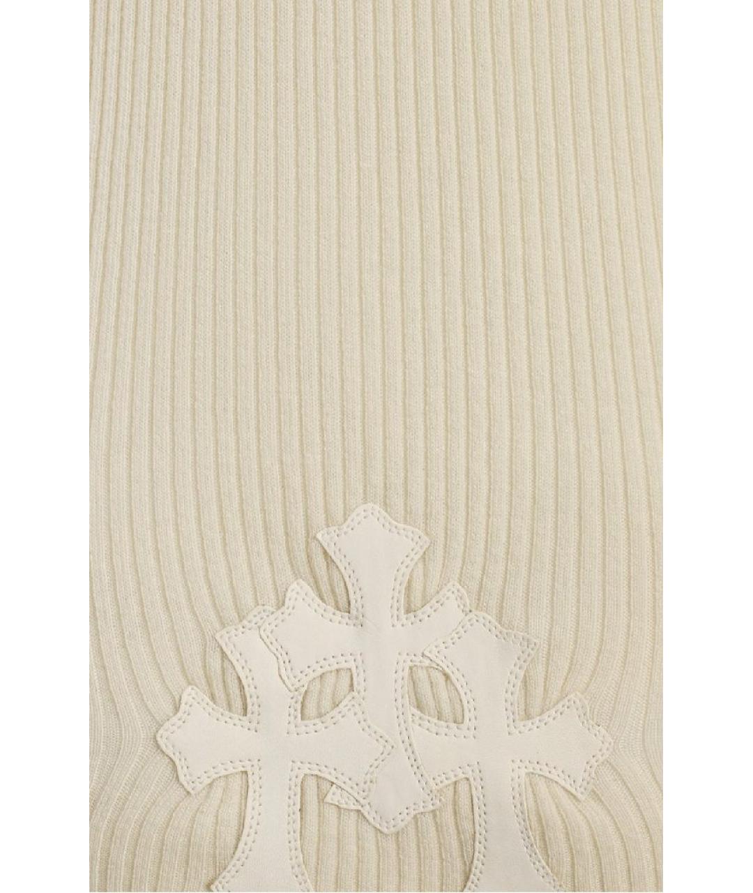 CHROME HEARTS Бежевая кашемировая водолазка, фото 3