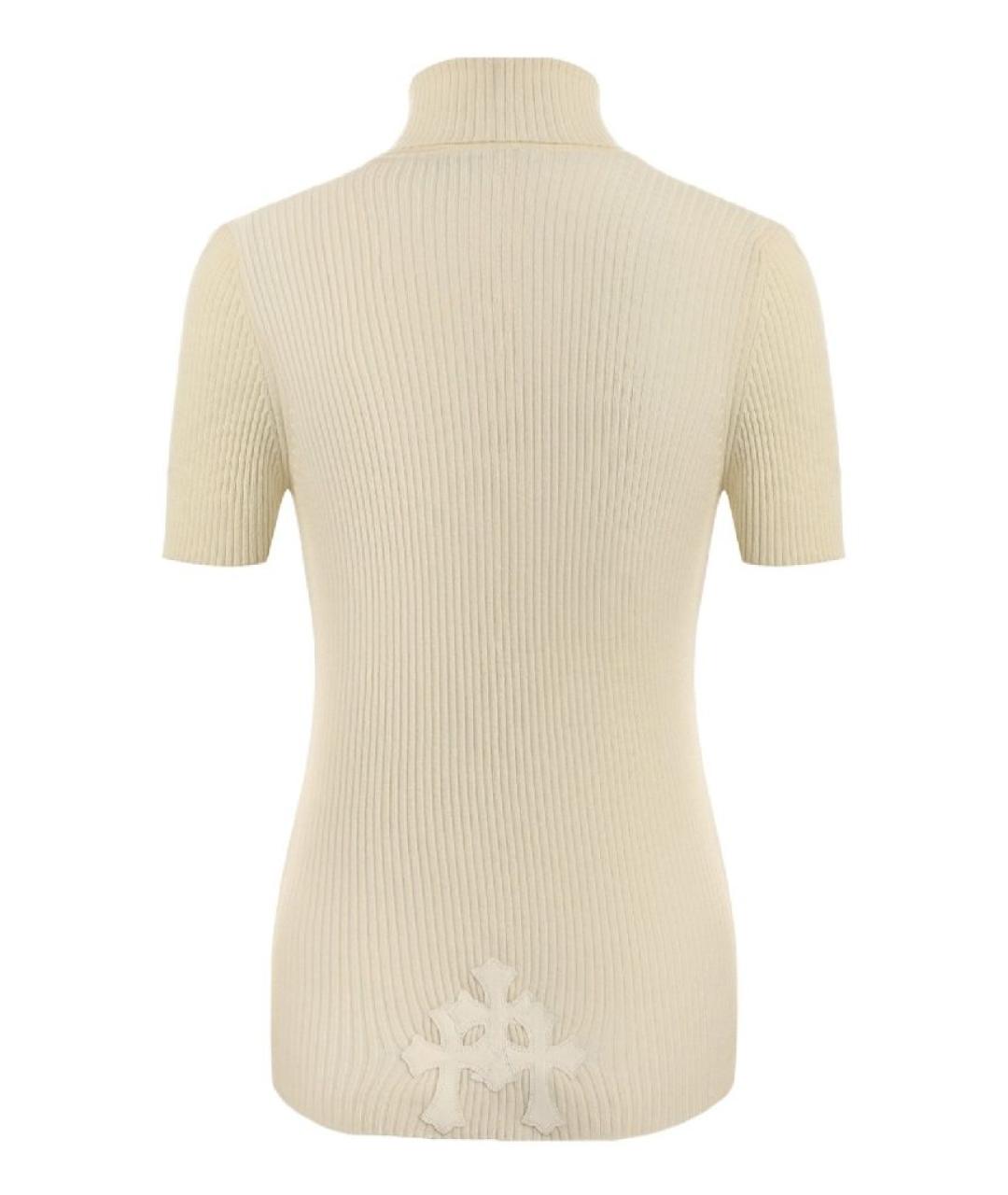 CHROME HEARTS Бежевая кашемировая водолазка, фото 2