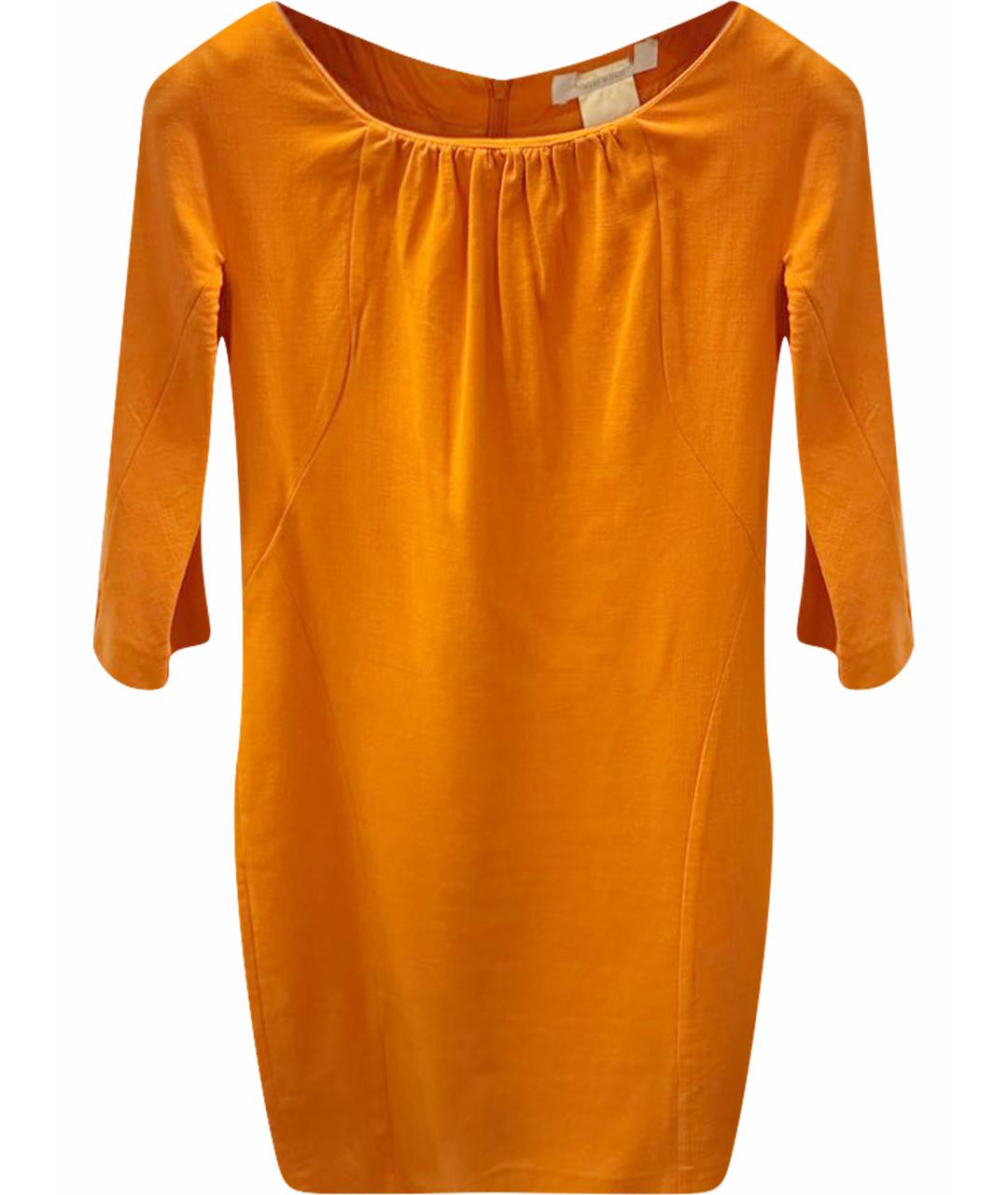 MAX MARA Оранжевое шерстяное повседневное платье, фото 1