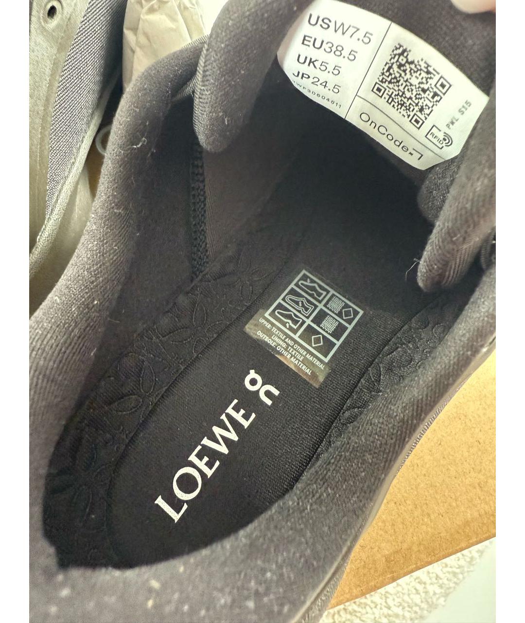 LOEWE Коричневые синтетические кроссовки, фото 8