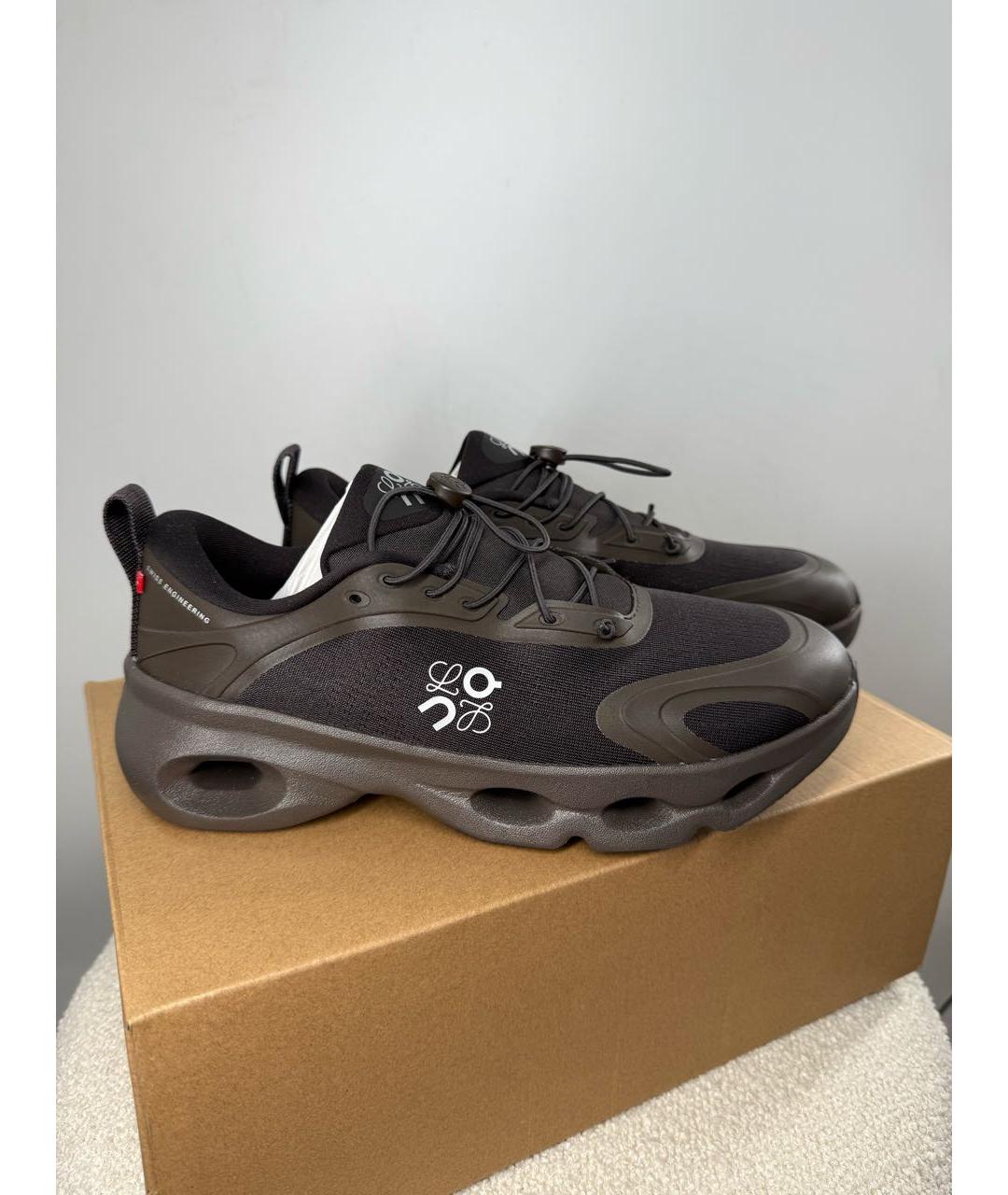 LOEWE Коричневые синтетические кроссовки, фото 2