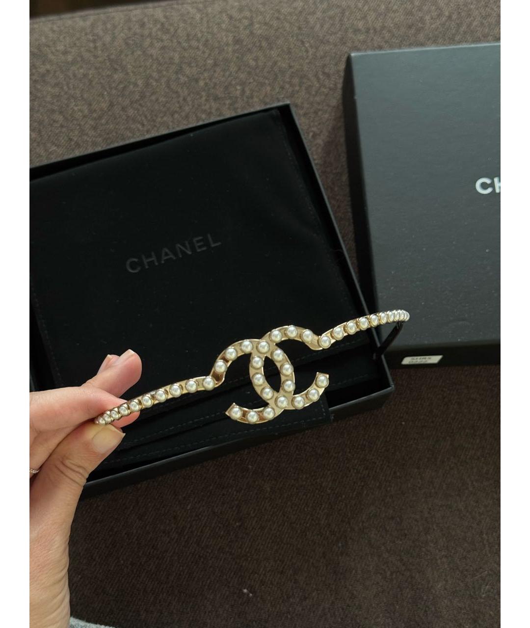 CHANEL Золотой ободок, фото 5