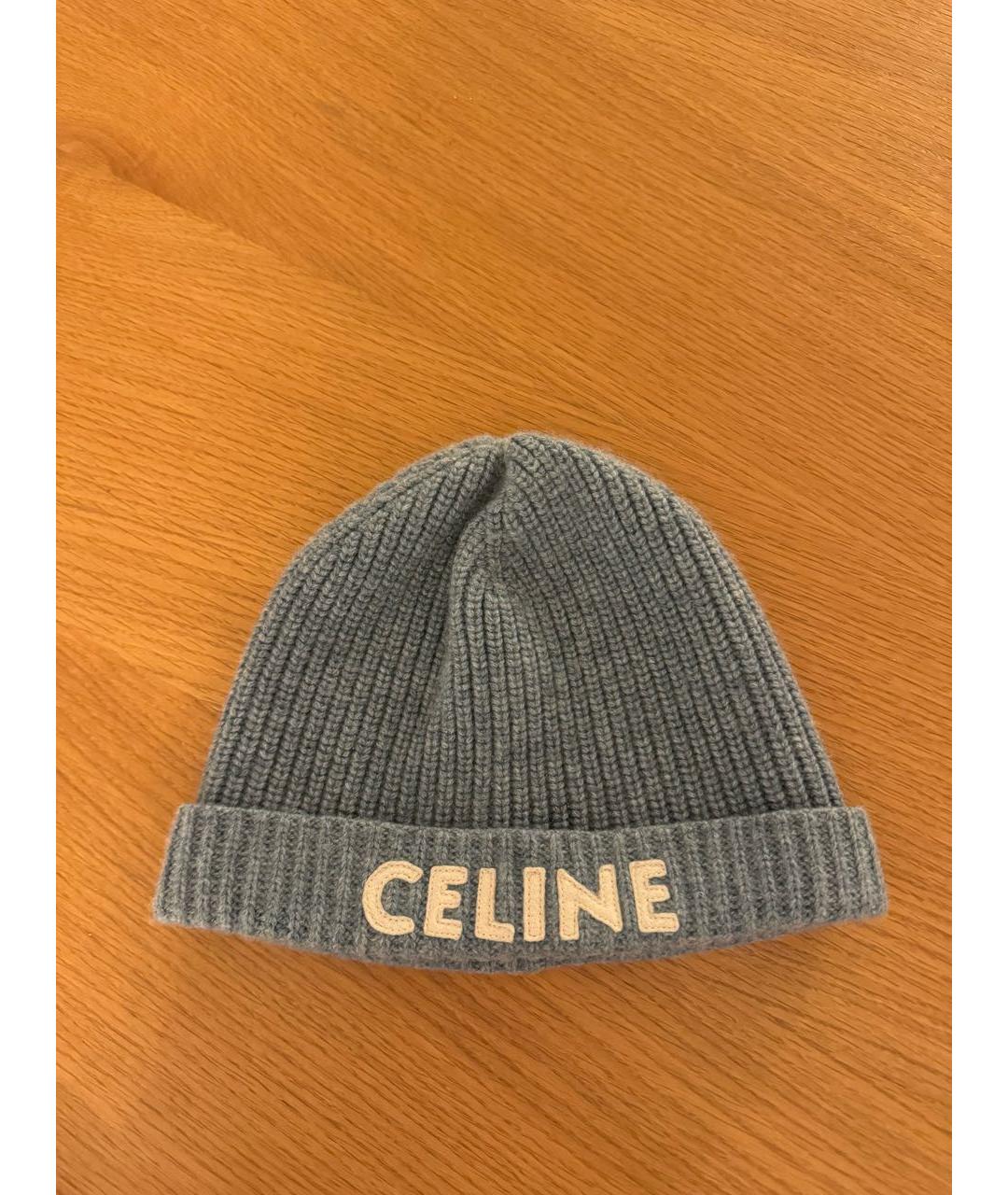 CELINE Голубая кашемировая шапка, фото 8