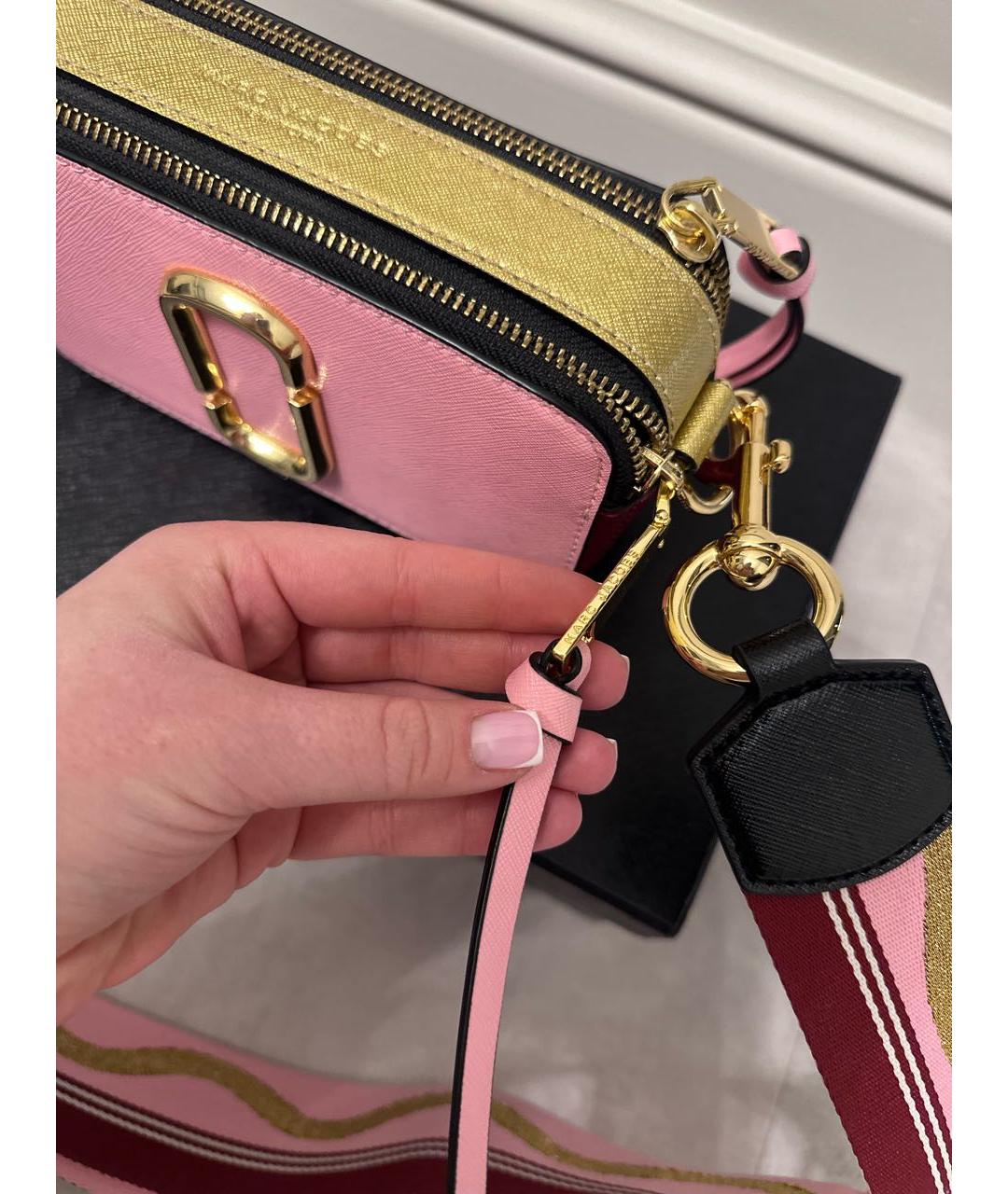 MARC JACOBS Розовая кожаная сумка через плечо, фото 7