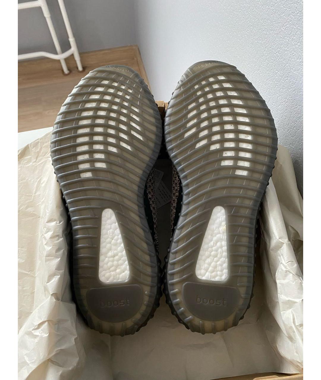 ADIDAS YEEZY Серые текстильные низкие кроссовки / кеды, фото 5
