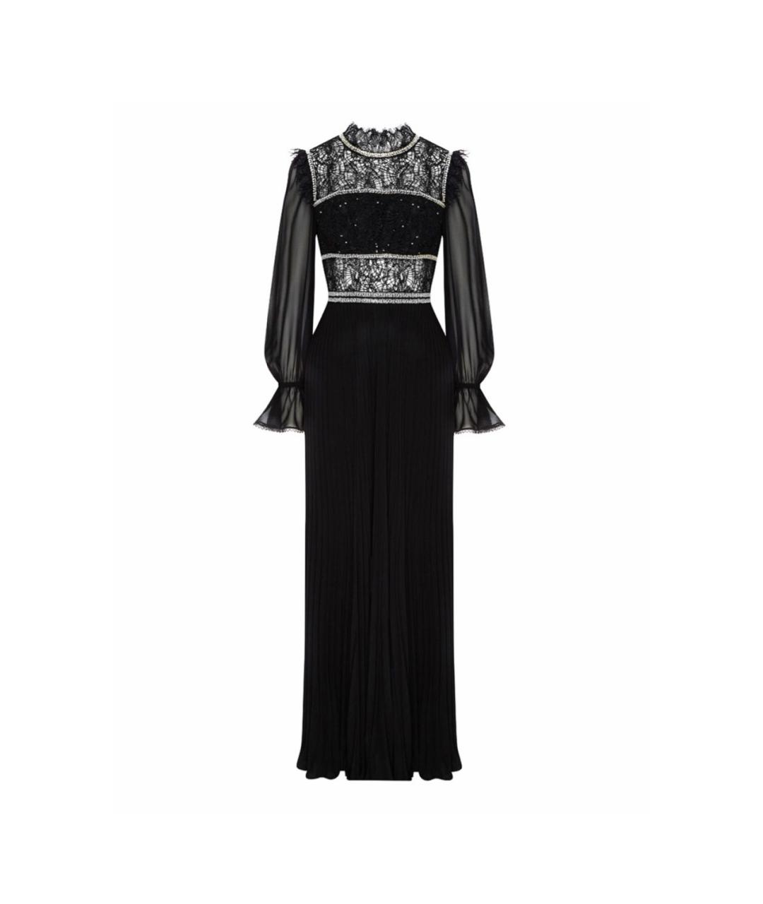 SELF-PORTRAIT Черное вискозное вечернее платье, фото 1