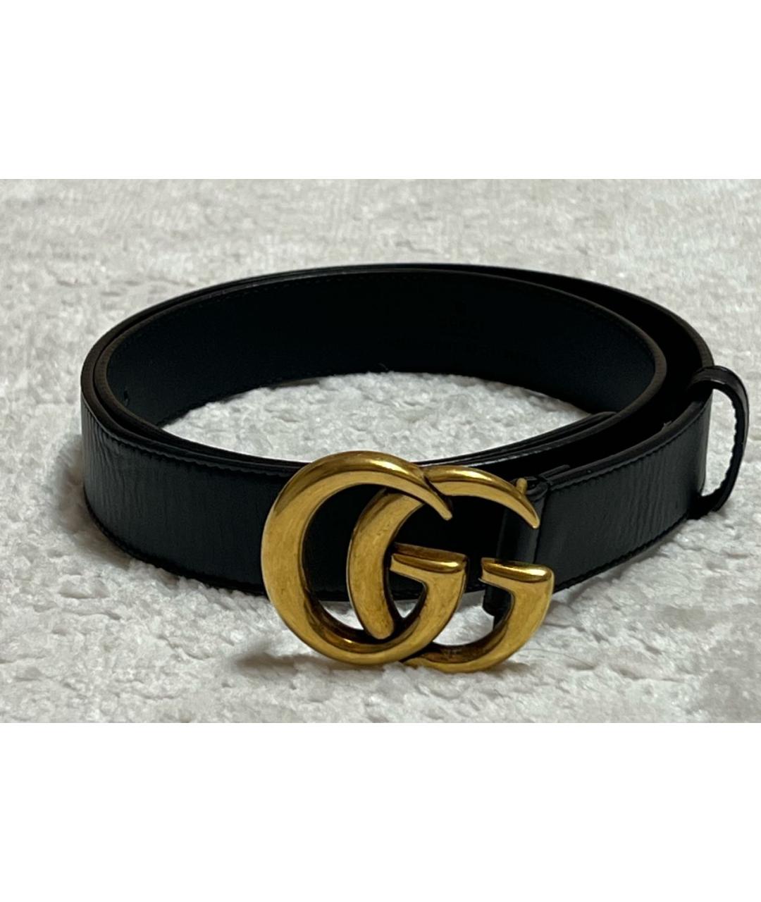 GUCCI Черный кожаный ремень, фото 6