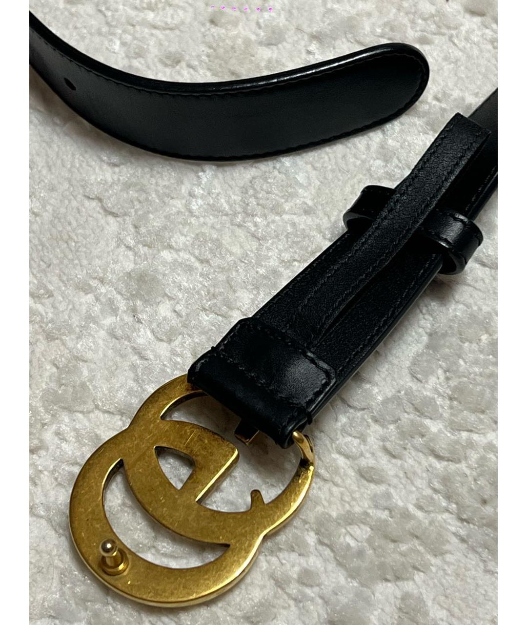 GUCCI Черный кожаный ремень, фото 2