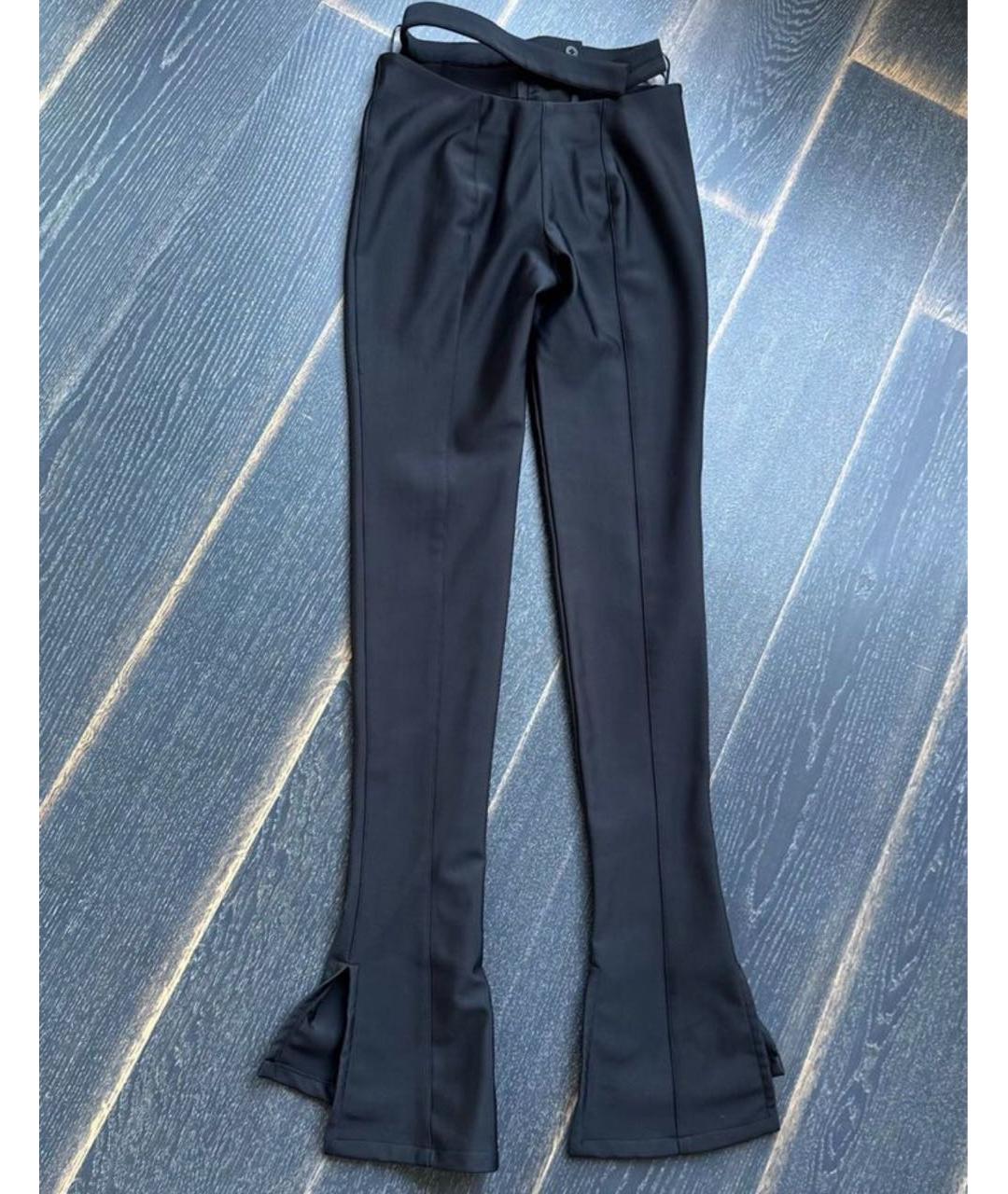 MUGLER Черные полиамидовые брюки узкие, фото 2