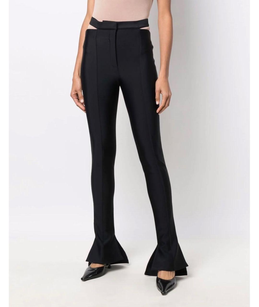 MUGLER Черные полиамидовые брюки узкие, фото 8