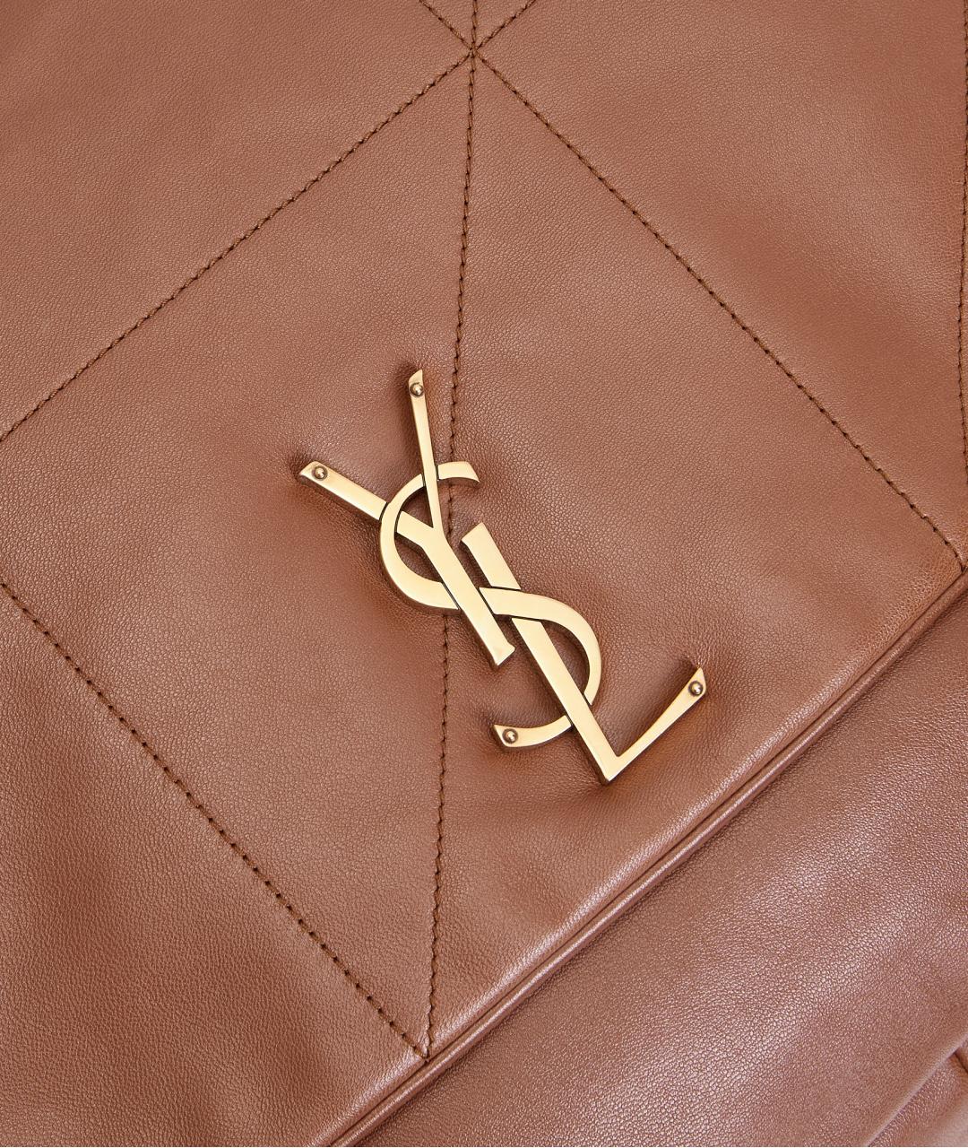 SAINT LAURENT Коричневая кожаная сумка через плечо, фото 4