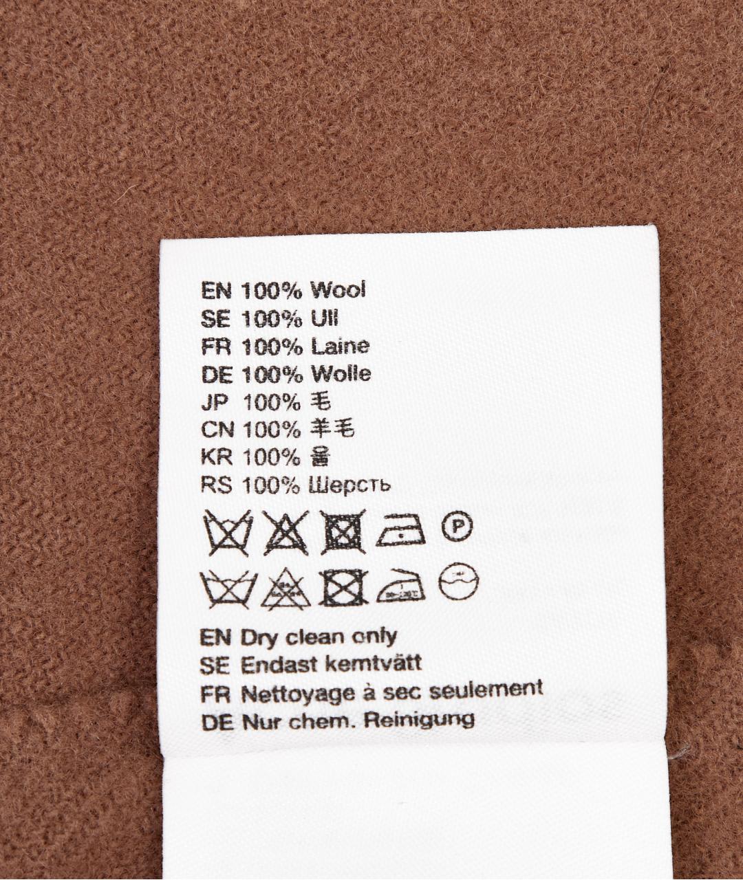 ACNE STUDIOS Коричневый шерстяной шарф, фото 5