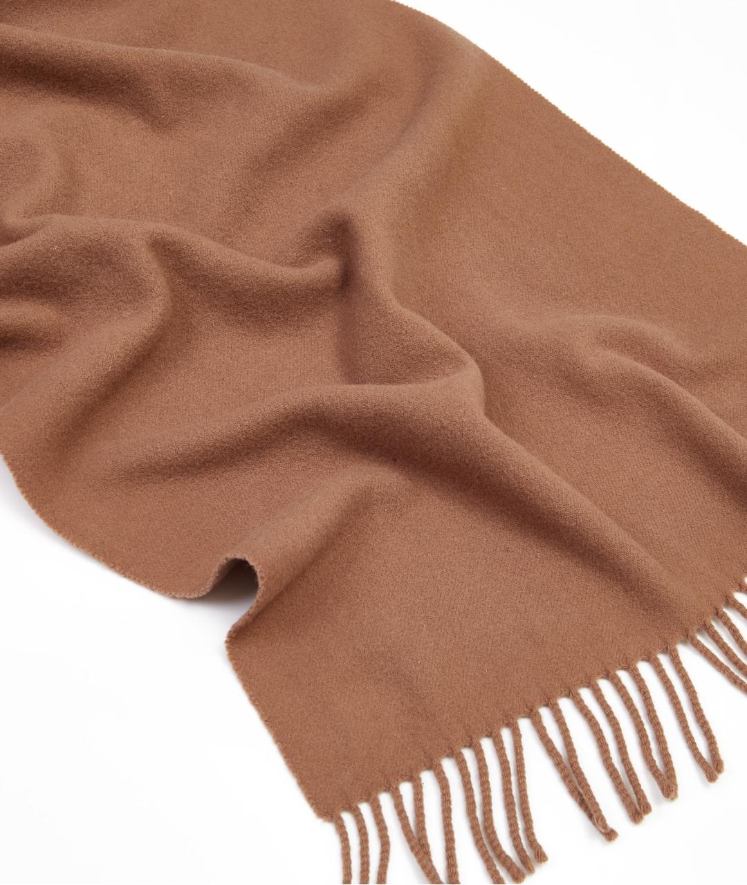 ACNE STUDIOS Коричневый шерстяной шарф, фото 3