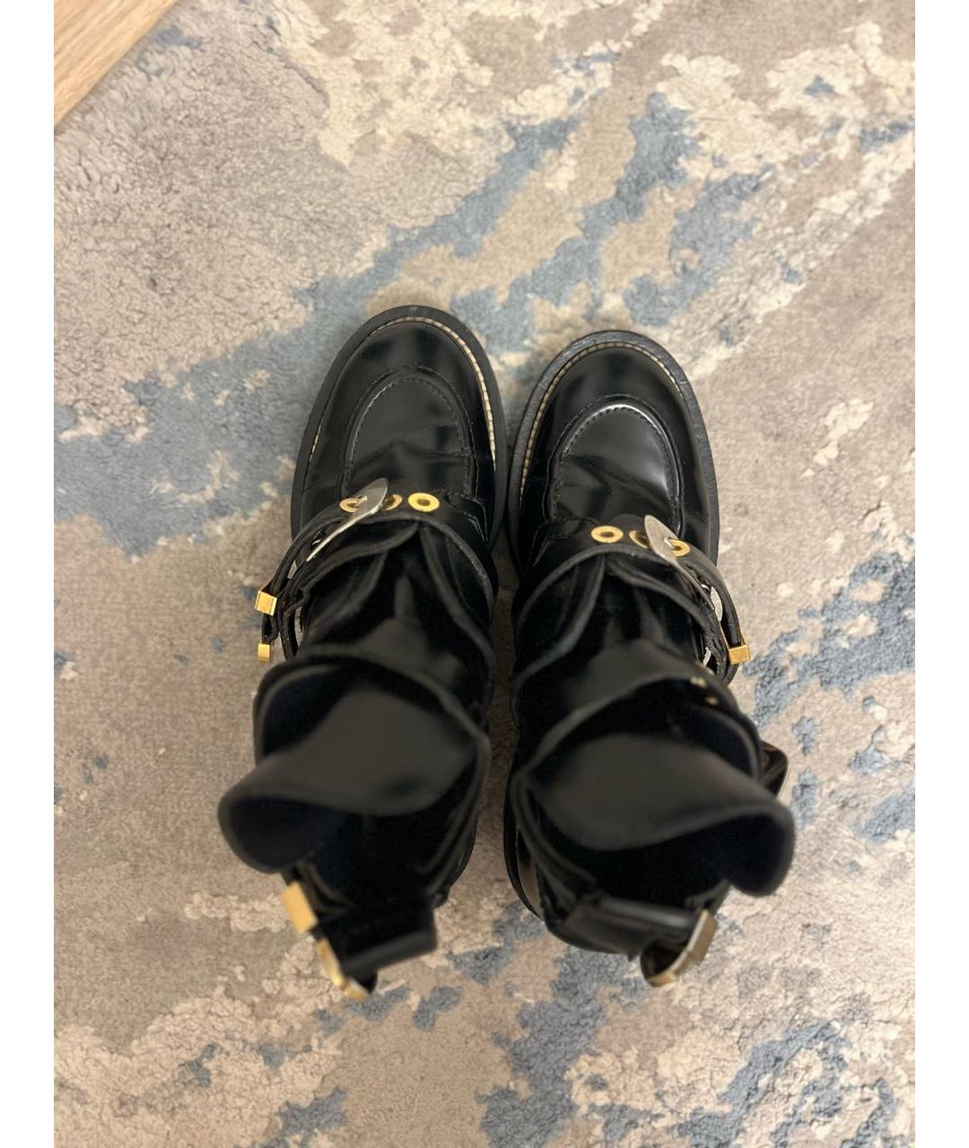 BALENCIAGA Черные кожаные ботинки, фото 3