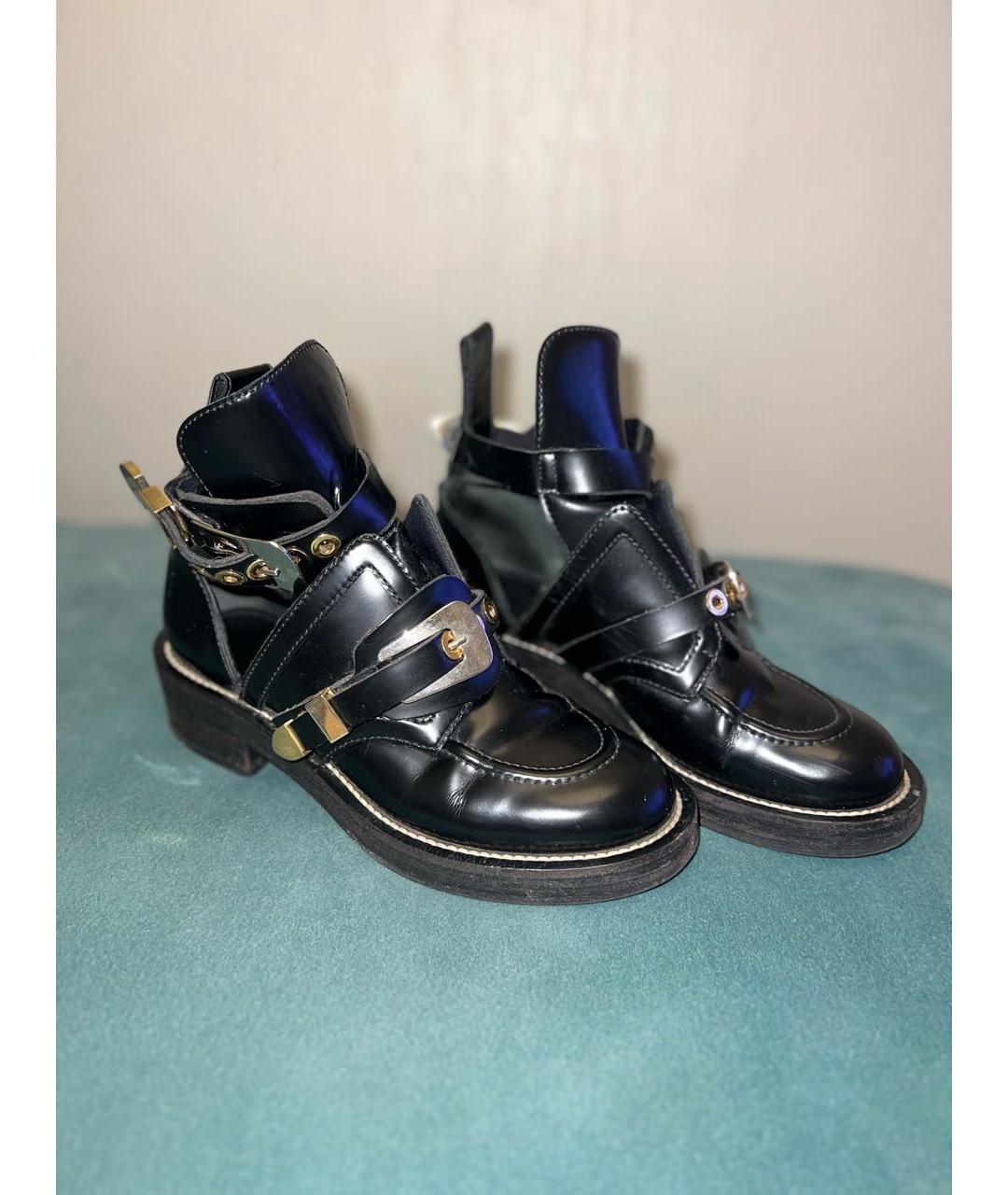 BALENCIAGA Черные кожаные ботинки, фото 6