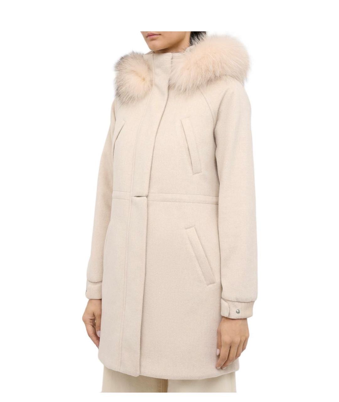 LORO PIANA Бежевая кашемировая парка, фото 2