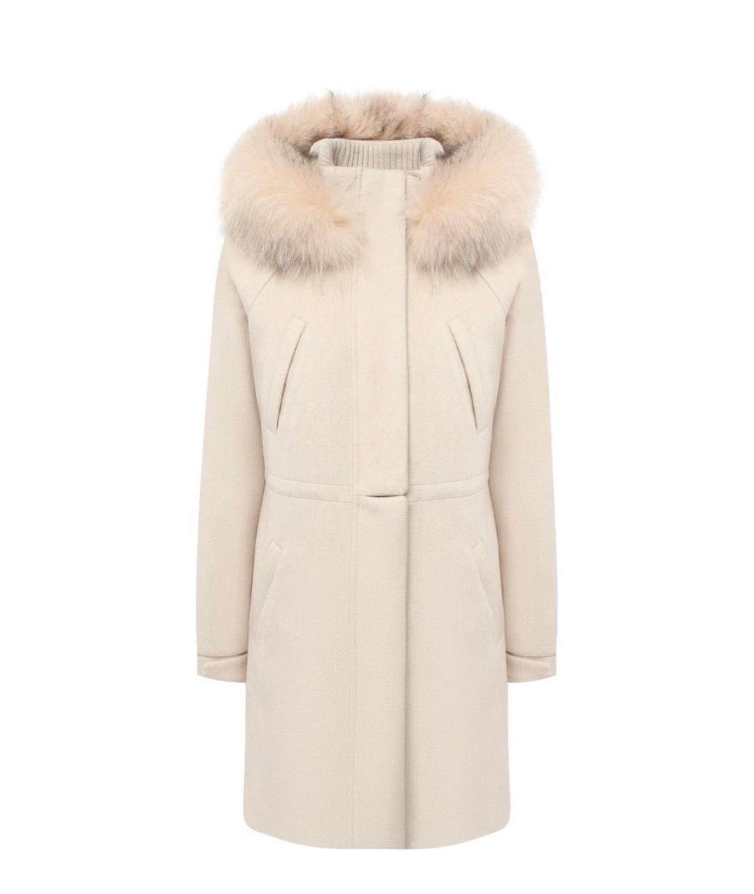 LORO PIANA Бежевая кашемировая парка, фото 1