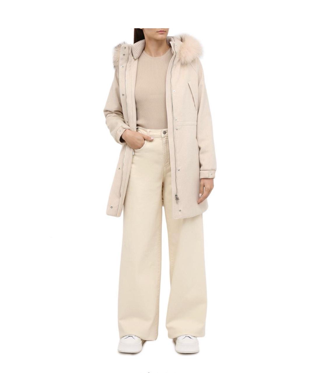 LORO PIANA Бежевая кашемировая парка, фото 4