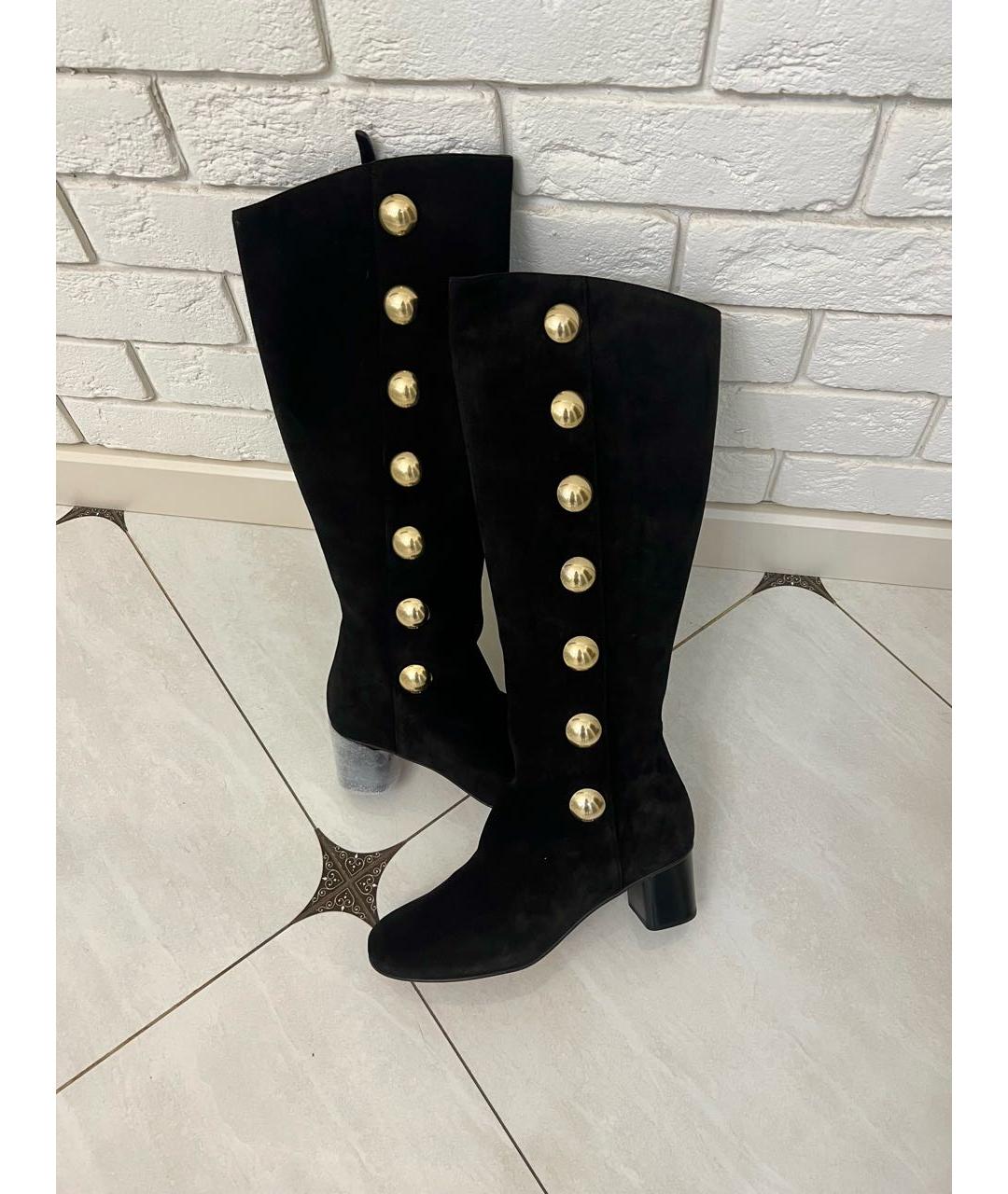 CHLOE Черные замшевые сапоги, фото 2