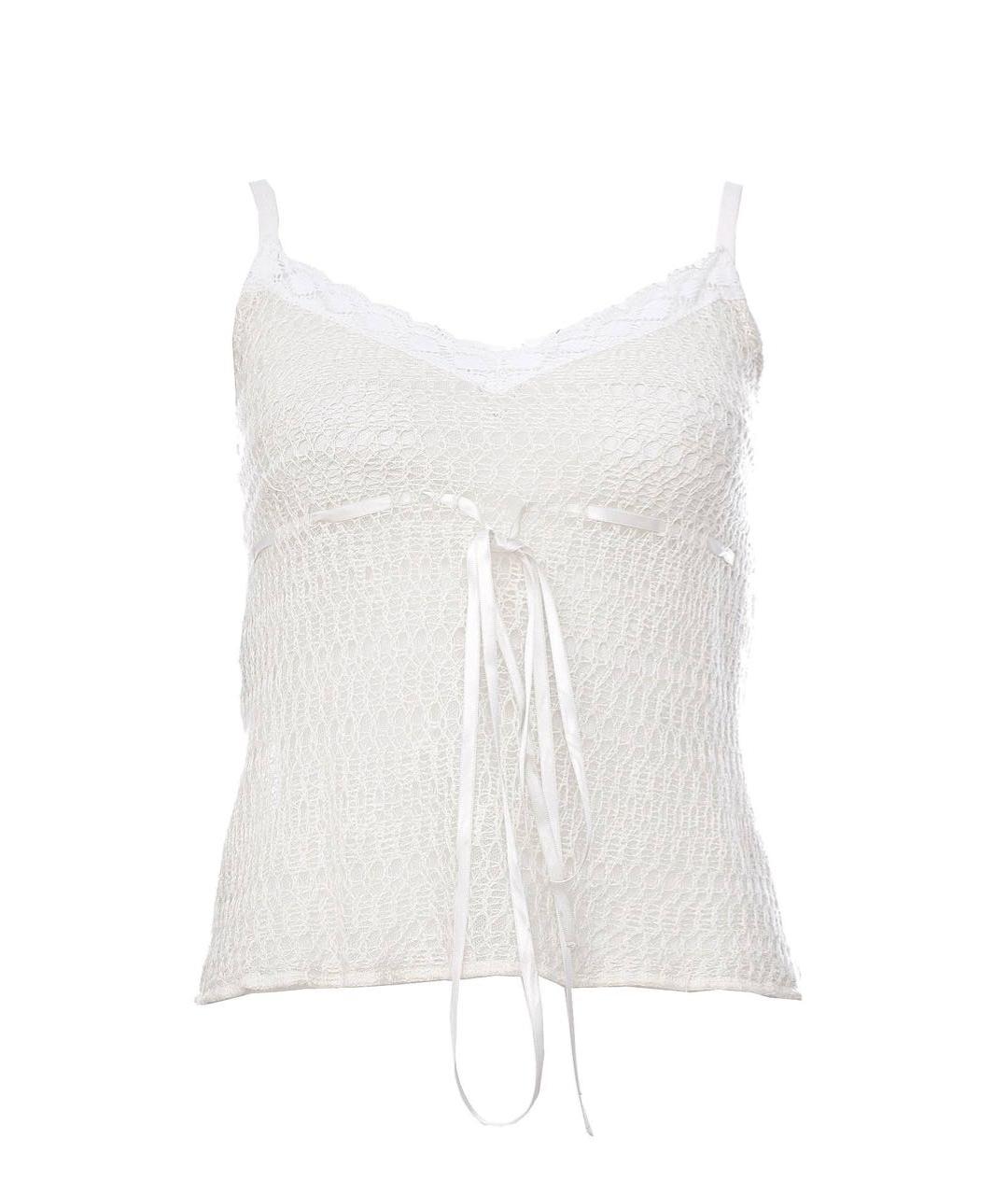 DOLCE&GABBANA Белая вискозная майка, фото 1