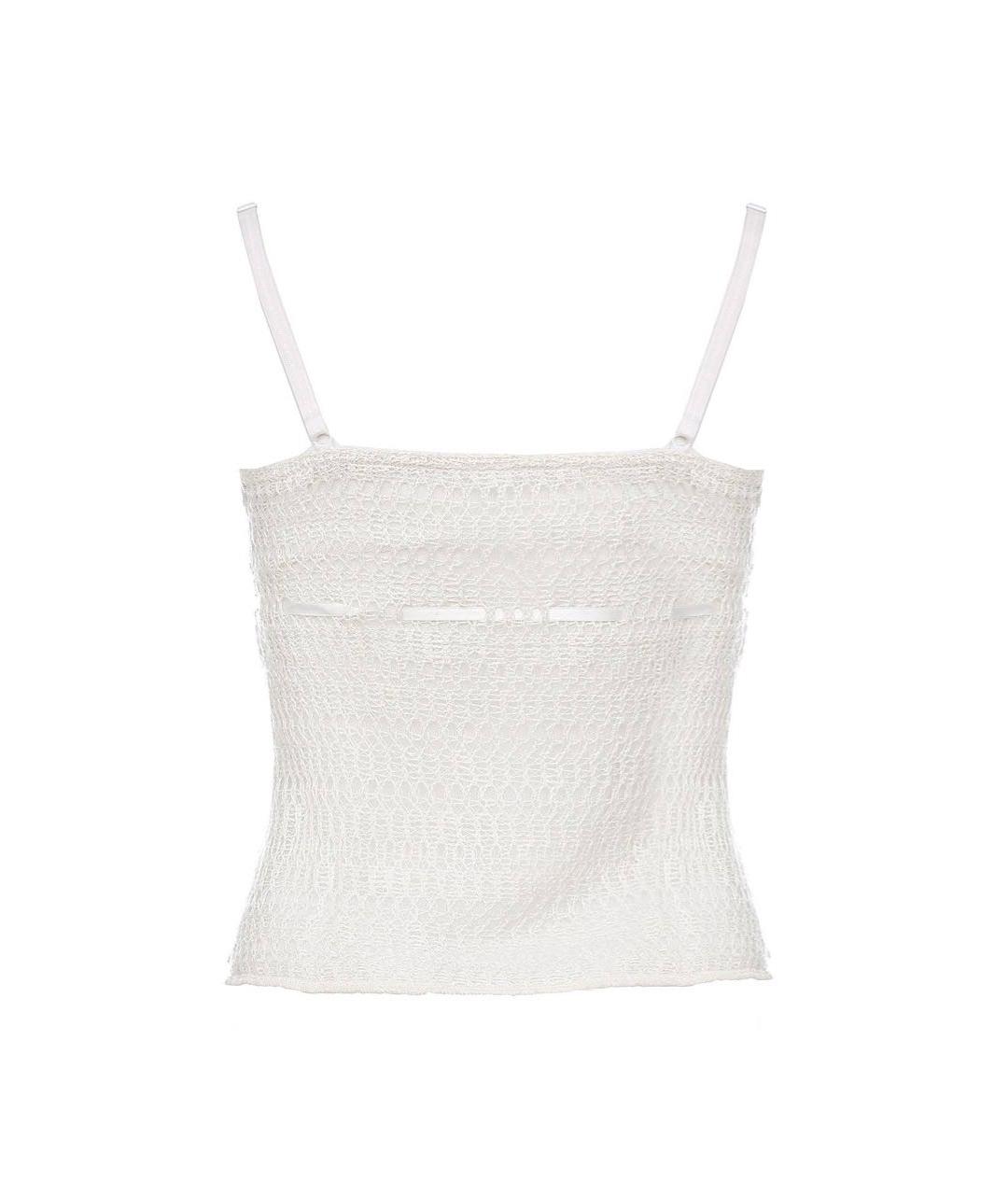 DOLCE&GABBANA Белая вискозная майка, фото 2