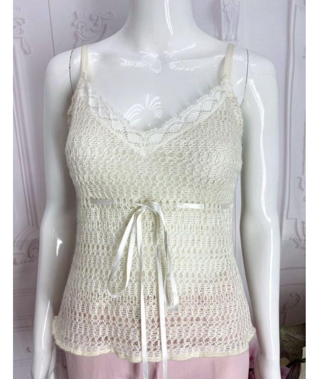 DOLCE&GABBANA Белая вискозная майка, фото 7