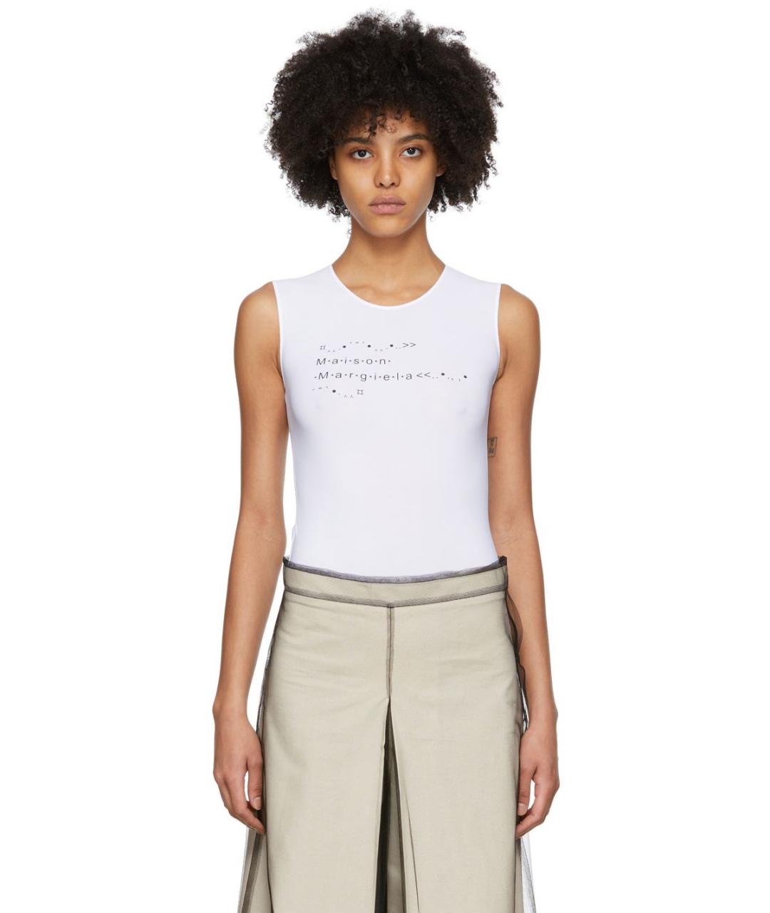 MAISON MARGIELA Белая майка, фото 5