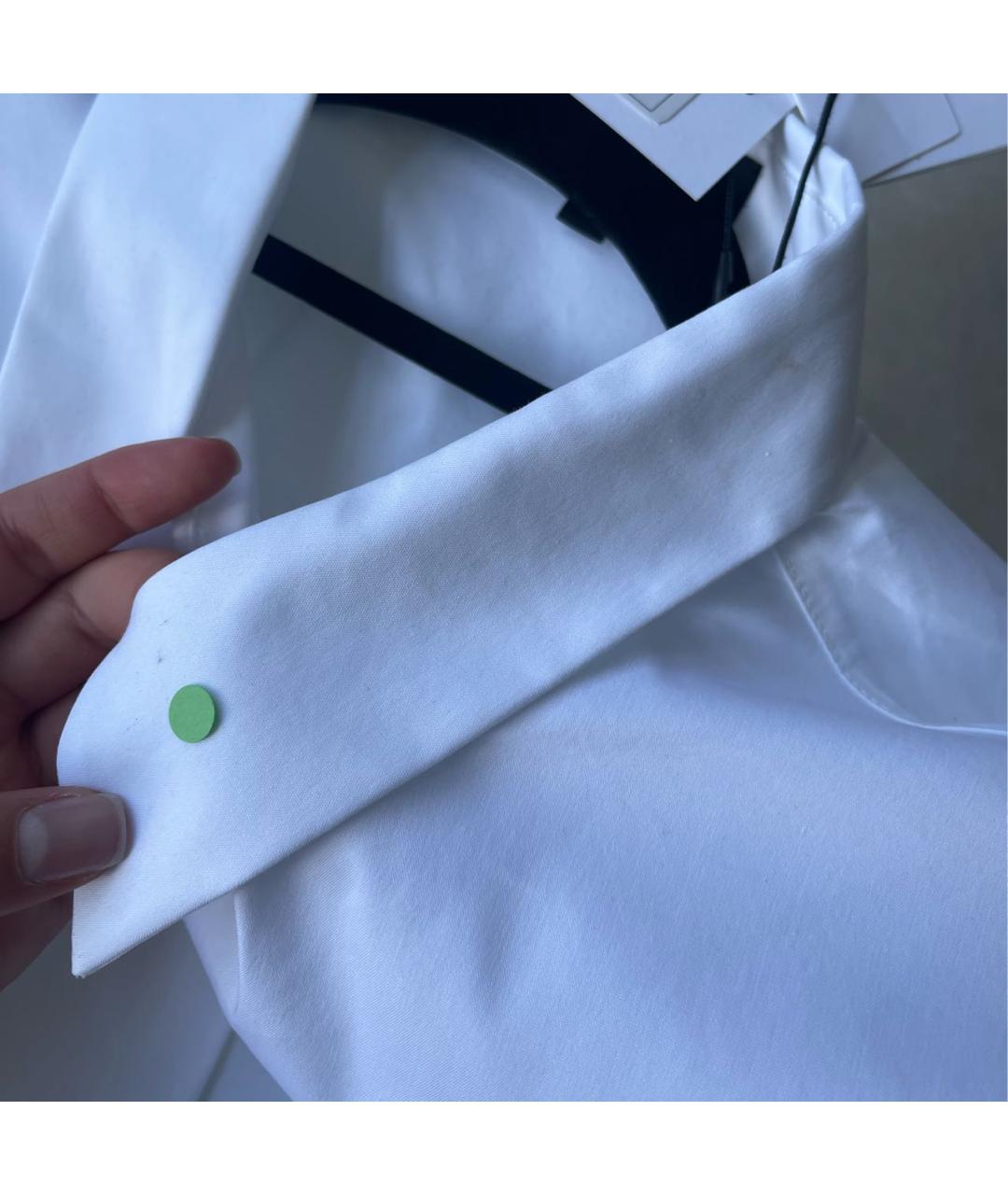 THEORY Белая хлопко-эластановая рубашка, фото 5