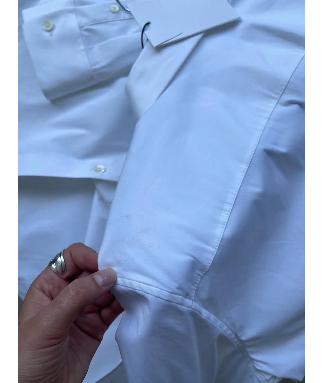 THEORY Белая хлопко-эластановая рубашка, фото 6
