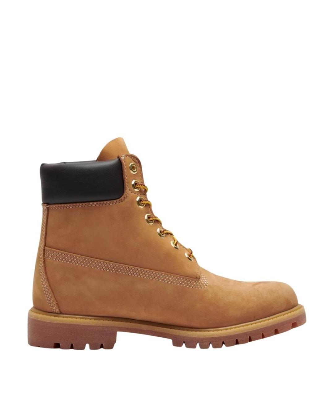 TIMBERLAND Горчичные нубуковые высокие ботинки, фото 1