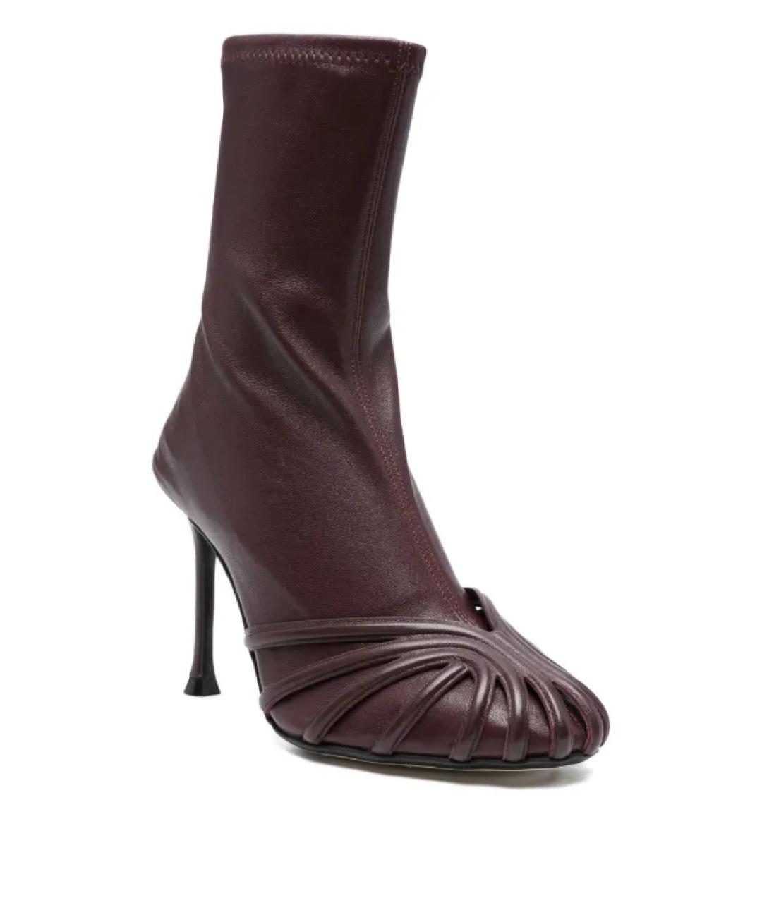 ALEVI Бордовые кожаные сапоги, фото 2
