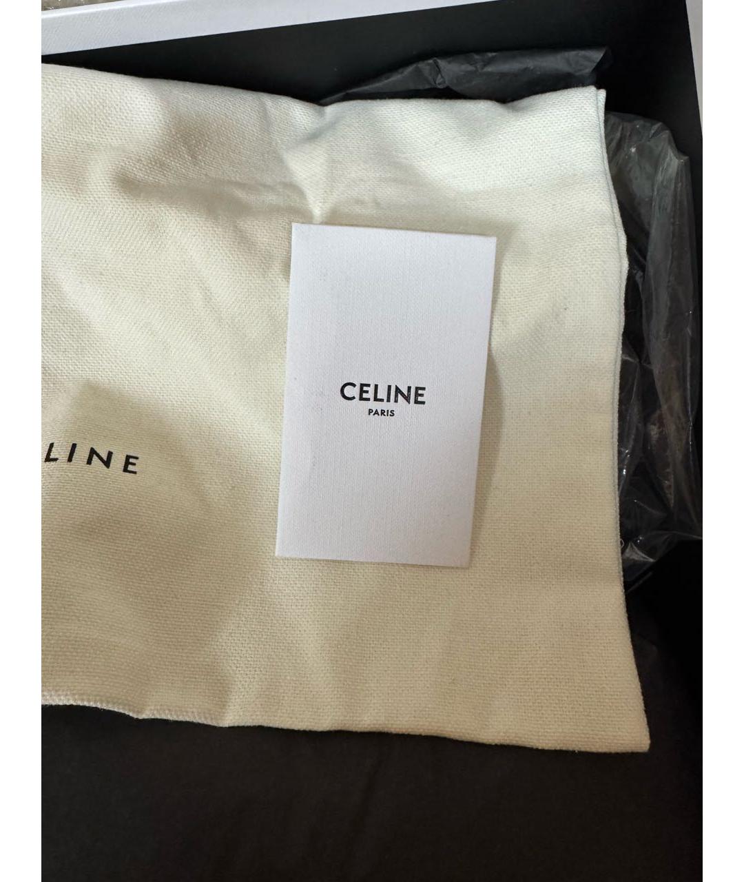 CELINE Белые кожаные кеды, фото 5