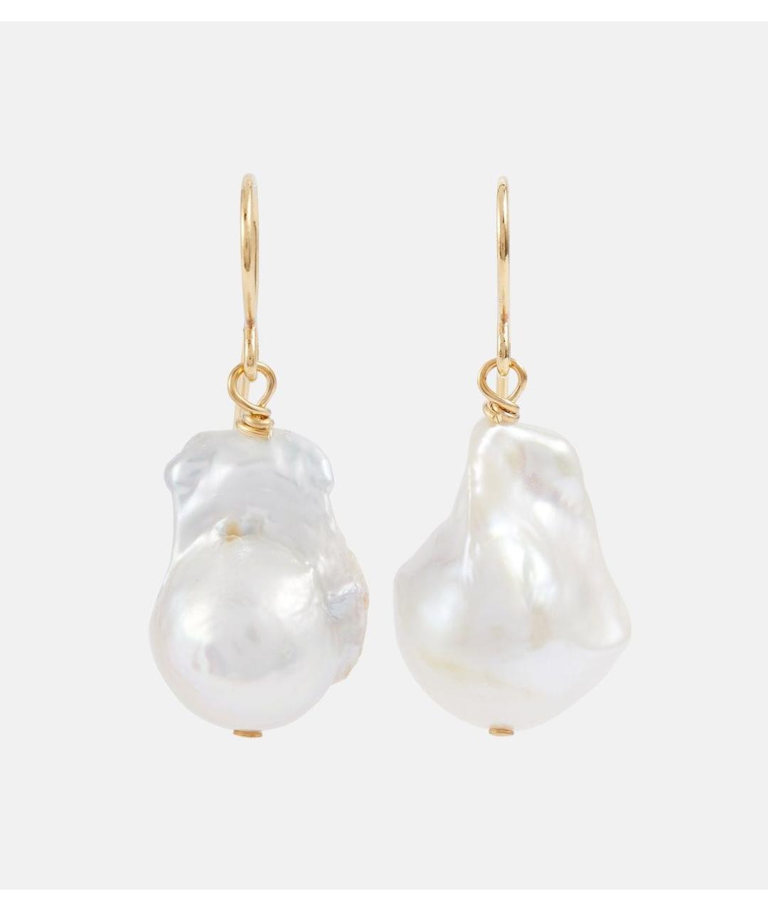 JIL SANDER Золотые латунные серьги, фото 5