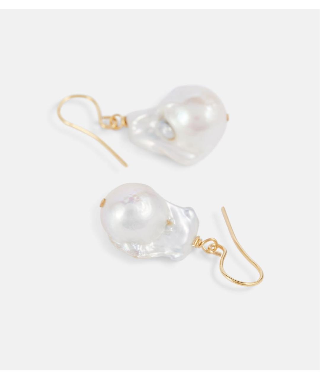 JIL SANDER Золотые латунные серьги, фото 3