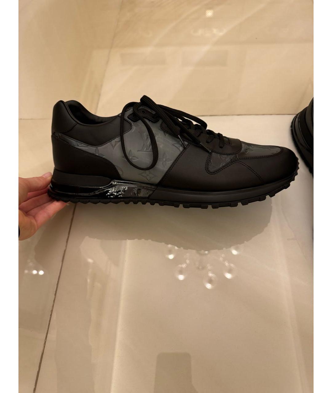 LOUIS VUITTON Черные кожаные низкие кроссовки / кеды, фото 8