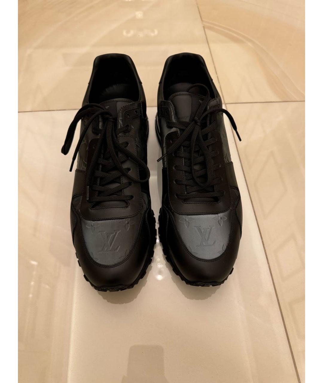 LOUIS VUITTON Черные кожаные низкие кроссовки / кеды, фото 2