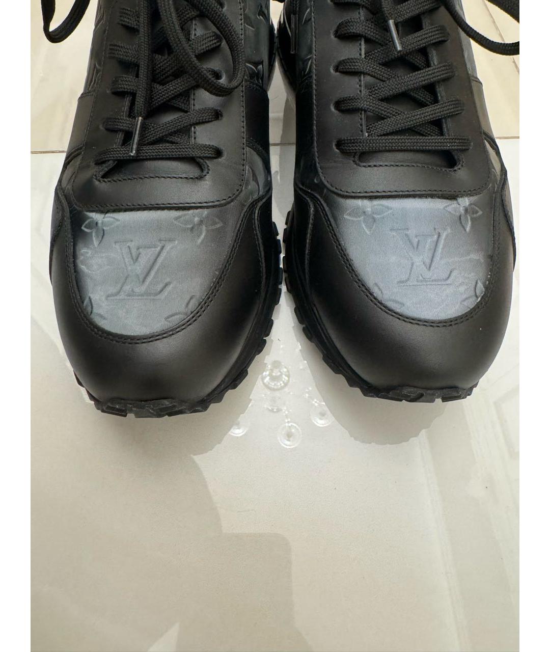 LOUIS VUITTON Черные кожаные низкие кроссовки / кеды, фото 7