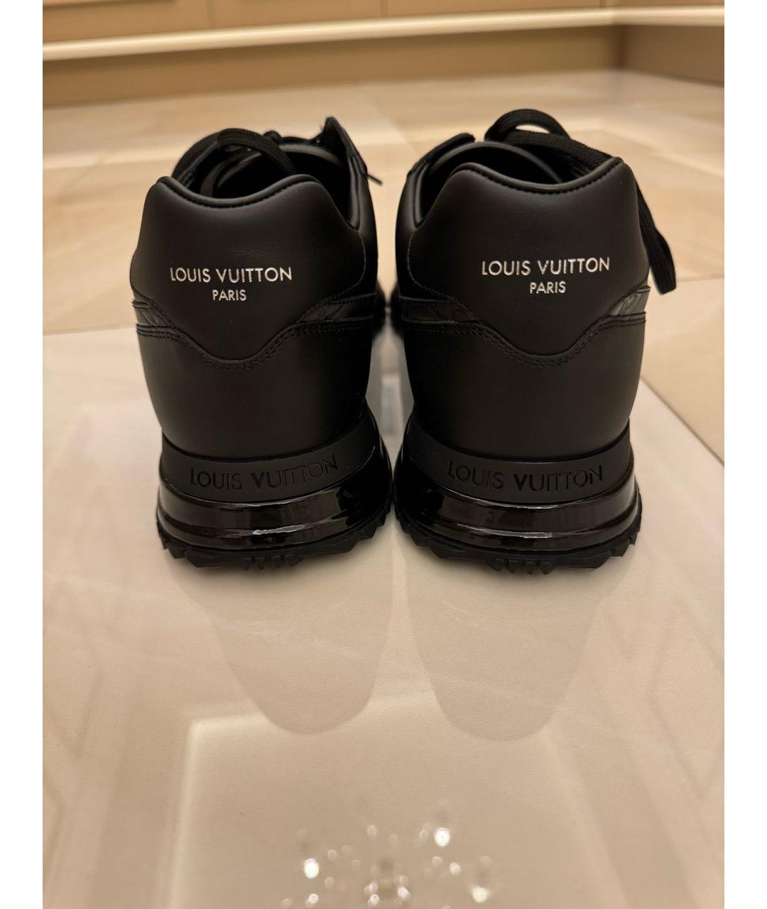 LOUIS VUITTON Черные кожаные низкие кроссовки / кеды, фото 4
