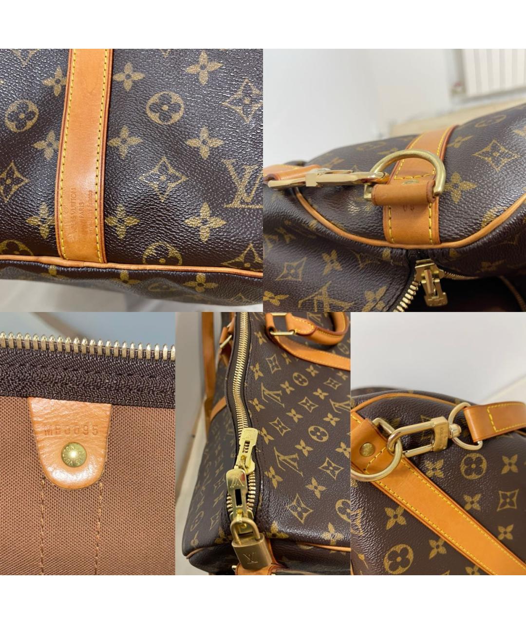 LOUIS VUITTON Коричневая кожаная дорожная/спортивная сумка, фото 6
